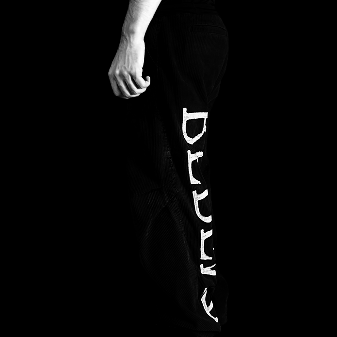 Repent Corduroy Pants  (with distressed embroidery)