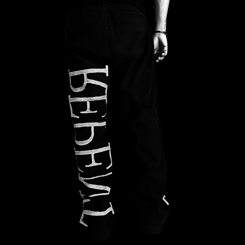 Repent Corduroy Pants  (with distressed embroidery)